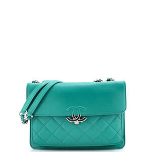 Chanel Small CC Box Flap Bag Quilted Caviar